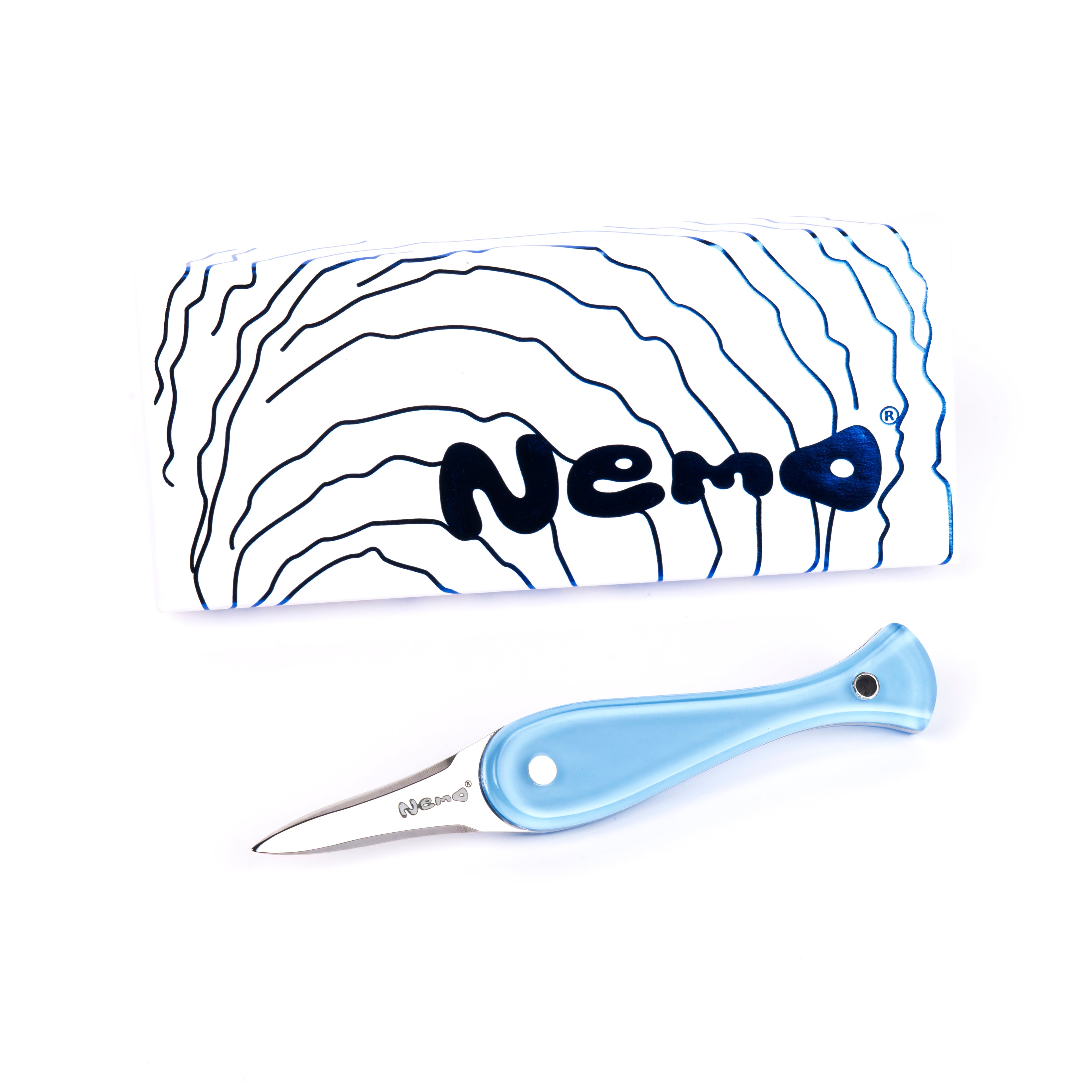 Couteau à huîtres Nemo Bleu